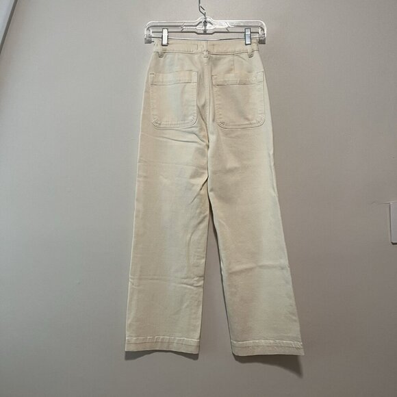 DL1961 Marianna Hewitt Hepburn High Rise Wide Leg Jeans in Sutter Cream 24 - Picture 4 of 8